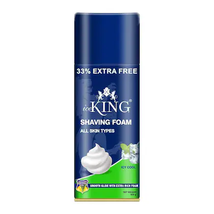 VETONI SHAVING FOAM ICY COOL(Blue) FOR ALL SKIN TYPE (Pack of 1) 400mleach |400ml |-(VS)