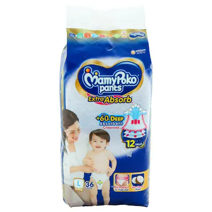 MamyPoko Extra Absorb Pants (L) 36 count (9 - 14 kg)-(VS)