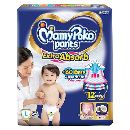 MamyPoko Extra Absorb Pants (L) 54 count (9 - 14 kg)-(VS)