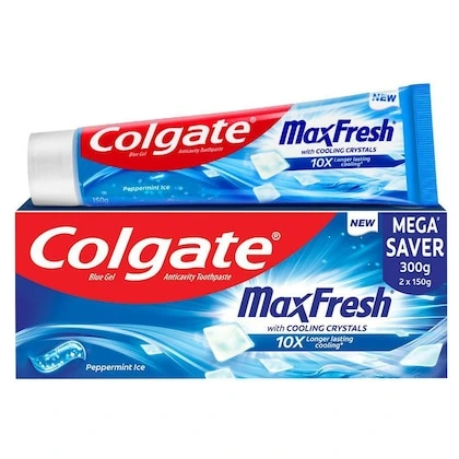 Colgate Max Fresh Peppermint Ice Blue Gel Toothpaste 300 gm-(VS)