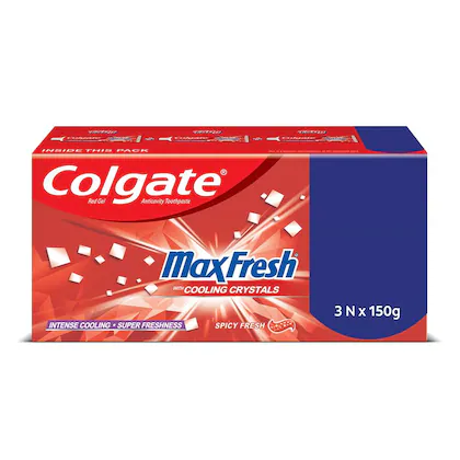 Colgate Max Fresh Spicy Fresh Anticavity Toothpaste 150 g (Pack of 3)-(VS)