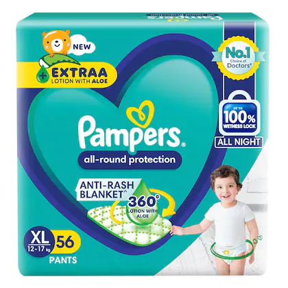 Pampers All Round Protection Diaper Pants | Extra Large (XL) - 56 diapers| SUP-(VS)