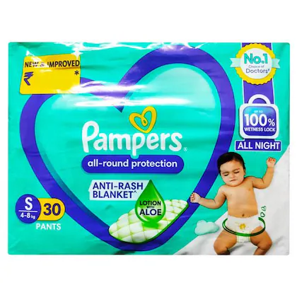 Pampers All Round Protection Diaper Pants (S) 30's-(VS)