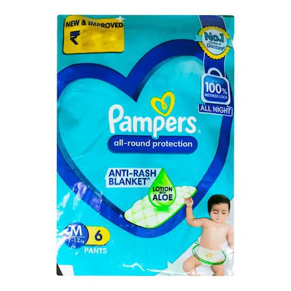 Pampers All Round Protection Diaper Pants (M) 6's-(VS)