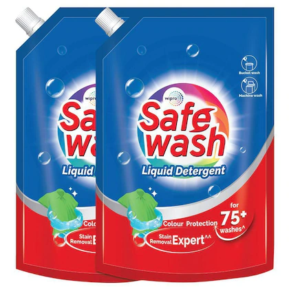 Safewash Wipro Liquid Detergent 1 kg (Buy 1 Get 1 Free)-(VS)