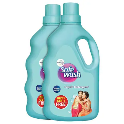 Wipro Safewash Liquid Detergent 500 gm (Buy 1 Get 1 Free)-(VS)