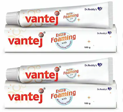 Vantej Toothpaste for Sensitive Teeth, Dentist recommended, 100g, white-(VS)