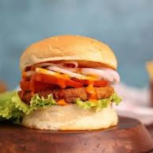 Chicken Schezwan Burger (Hot Pizza Bite)